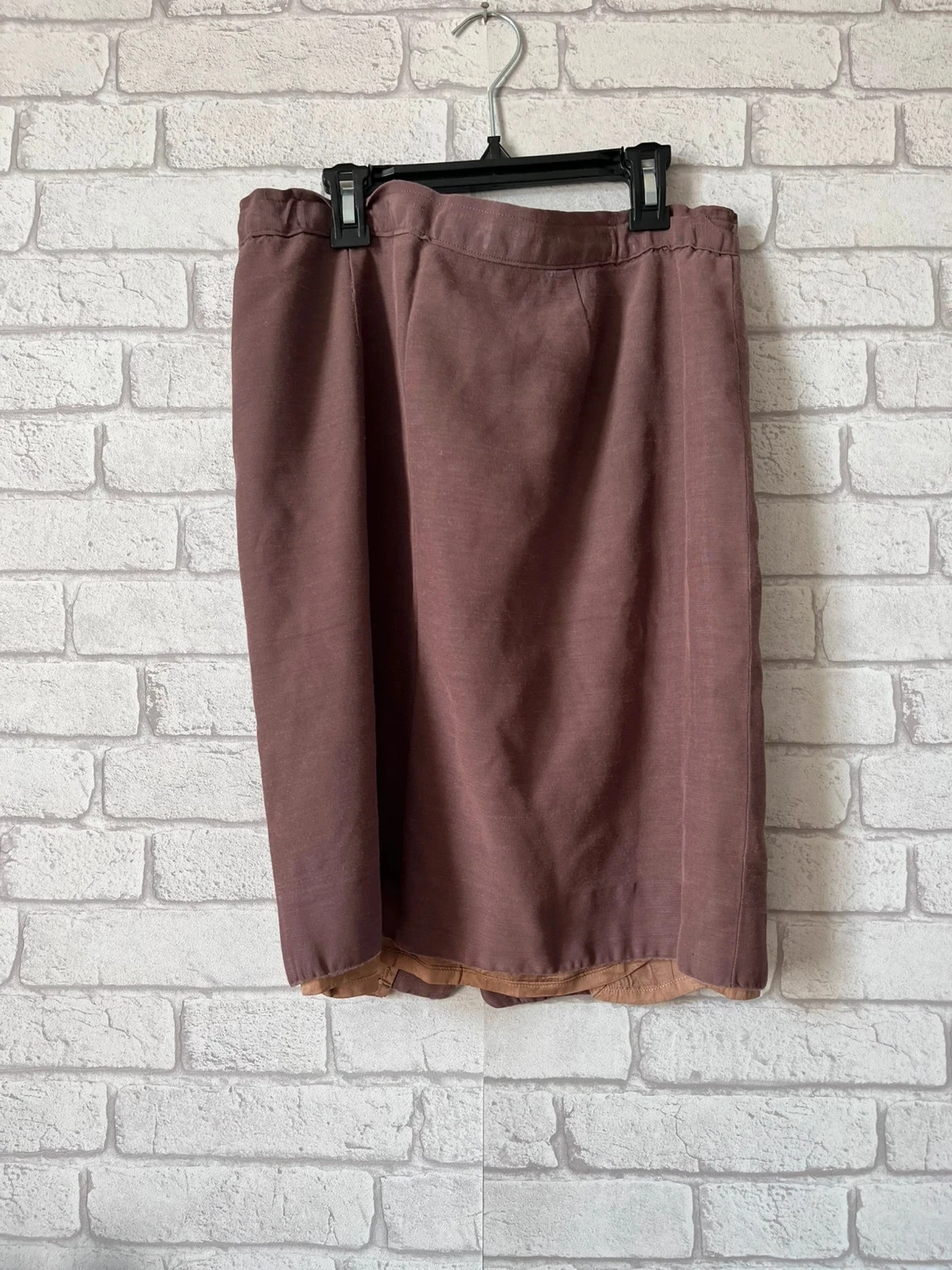 Jupe droite femme – Taille 40 – Marron chocolat – bon état